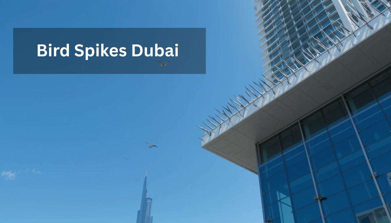 Bird spikes Dubai installation services. Humanity in bird control of Dubai and Sharjah property. Professional installation by Al Mandhar.